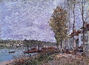 Alfred Sisley Overcast Day at Saint-Mammes oil painting reproduction